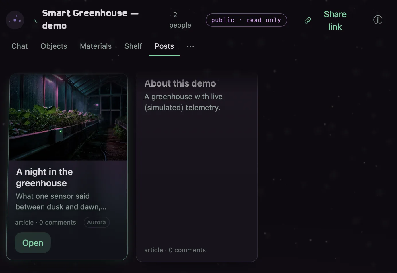 a post with an aurora atmosphere